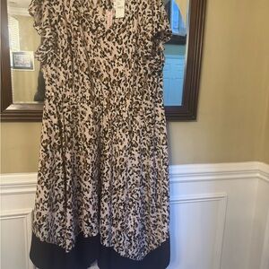 Leopard Print Dress with Black Hem lane Bryant